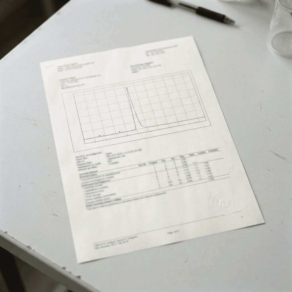 Certificate of analysis document for the current Semax lot