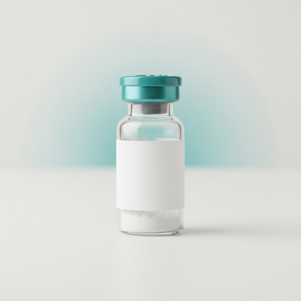 Glass vial of lyophilised CJC-1295 no DAC research peptide, 5mg